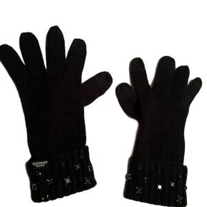 Victoria Secret Black Knit Gloves